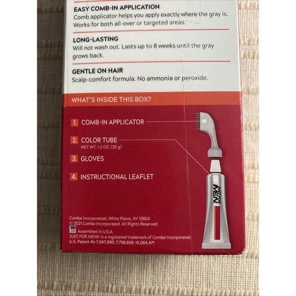 Just For Men Easy Comb-In Color Mens Hair Dye Darkest Brown A-50 Pack of 1 - Picture 7 of 10